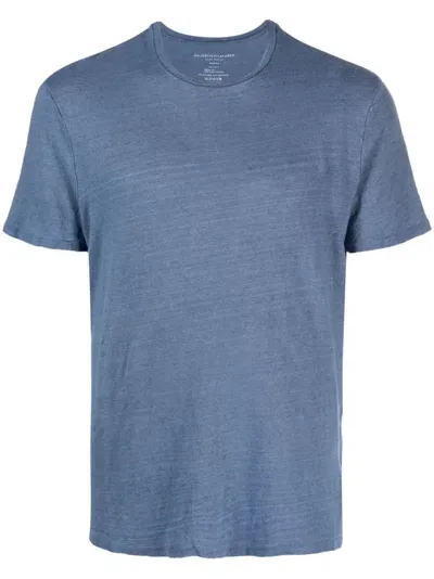 Majestic Round-neck Short-sleeved T-shirt In Blue