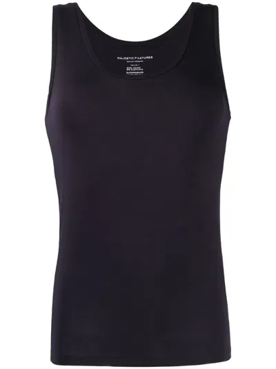 Majestic Scoop Neck Sleeveless Top In Blue