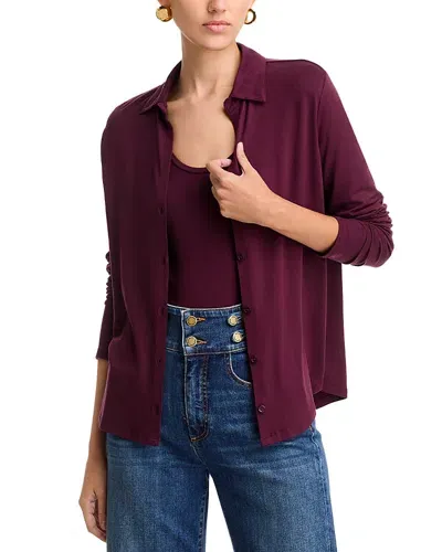 Majestic Soft Touch Knit Shirt In Prune