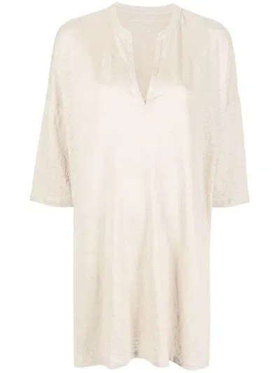 Majestic Three-quarter Sleeve Tunic In 中性色