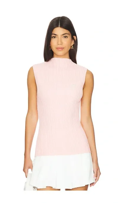 Malbon Golf Ace Sleeveless Mockneck In Dusty Rose