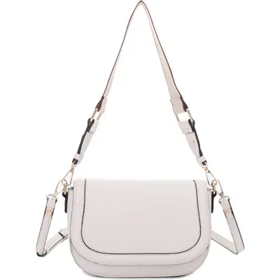 Mali + Lili Kiana Recycled Vegan Leather Crossbody Bag In Ivory