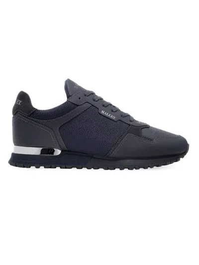 Mallet Lowman Panelled Sneakers In Navy