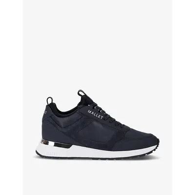 Mallet Mens Navy Diver Lite Camo Leather And Mesh Low-top Trainers