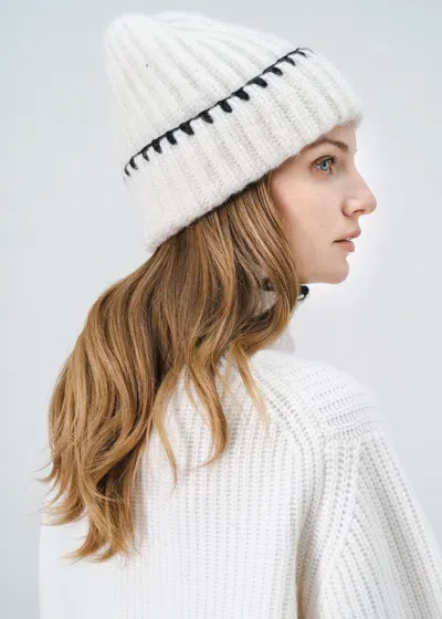 Malo Cappello In Alpaca, Seta E Lana In White