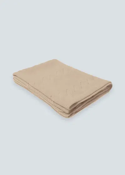 Malo It Coperta Baby In Cashmere, 60x80 Cm In Neutral