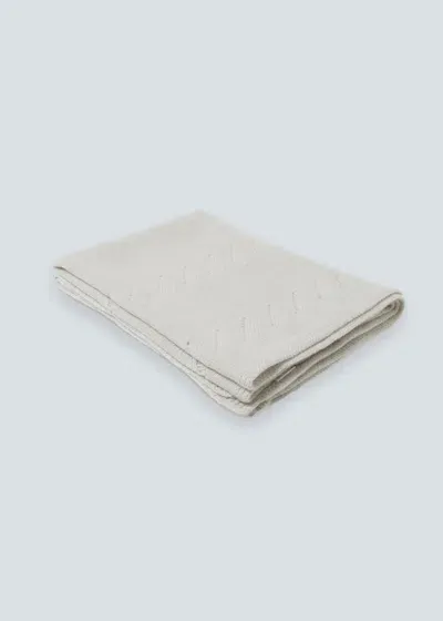 Malo It Coperta Baby In Cashmere, 60x80 Cm In White