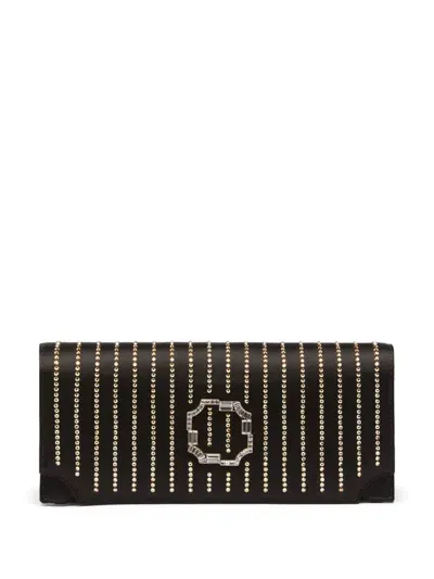 Malone Souliers Vivien Crystal Embellishment Clutch Bag In Black