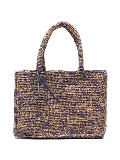 Manebi Sunset Small Raffia Tote Bag