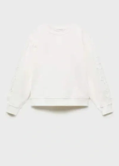 Mango Kids' Sweatshirt Off White