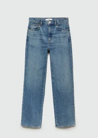 Mango Billie Jeans With Decorative Studs Medium Blue