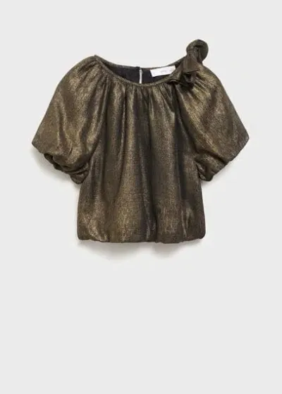 Mango Kids' Blouse Gold