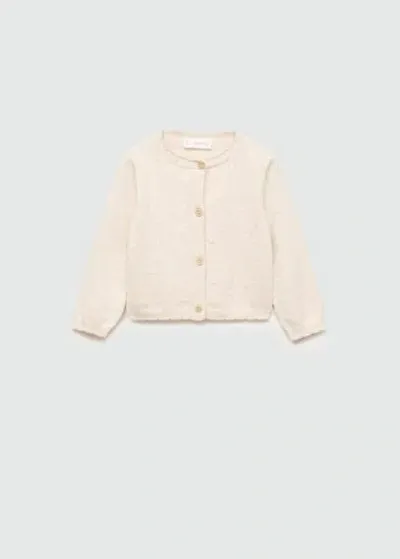 Mango Babies' Cardigan Sand In Pink