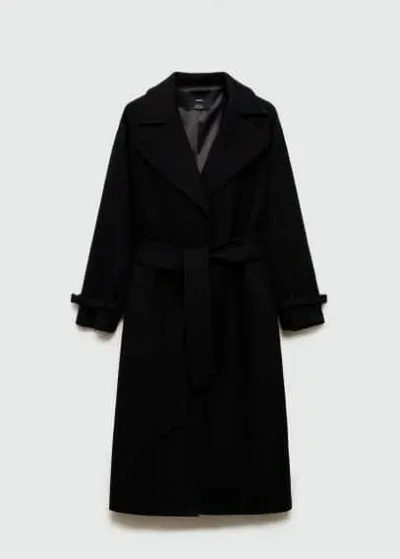 Mango Coat Black