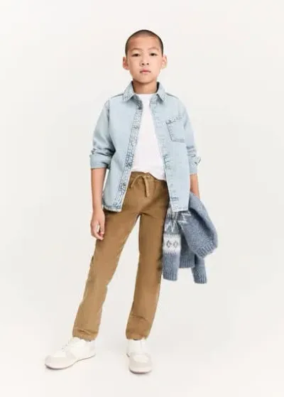 Mango Kids' Trousers Sand