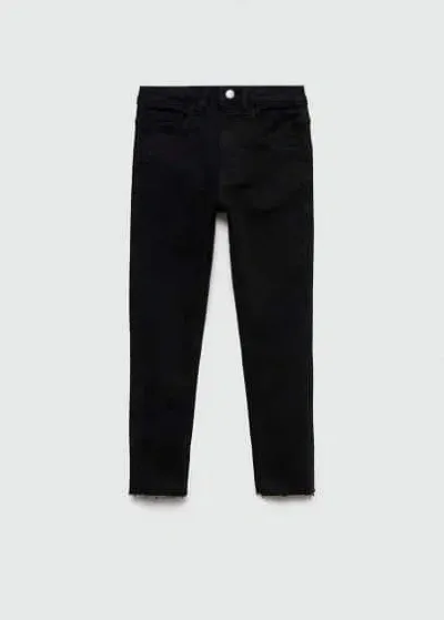 Mango Kids' Cotton Skinny Jeans Black Denim