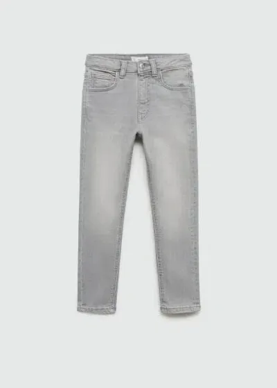 Mango Kids' Cotton Skinny Jeans Denim Grey