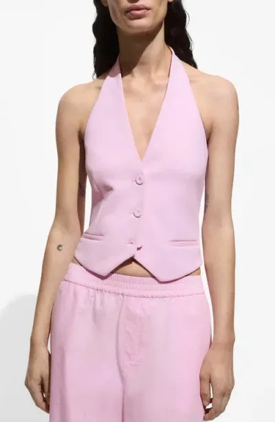 Mango Halter Vest In Pink