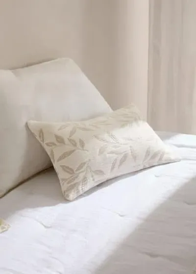 Mango Home - Housse De Coussin 100 % Coton Imprimé Fleuri 30x50 Cm Beige - 30x50cm - Home In White