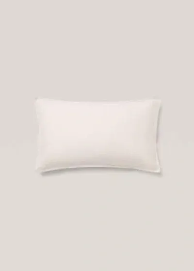 Mango Home - Housse De Coussin 100 % Lin 30x50 Cm Gris Chiné Clair - 30x50cm - Home In White