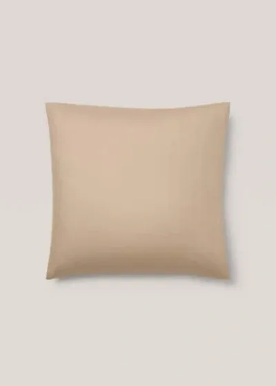 Mango Home 180 Thread Count Cotton Pillowcase 60x60cm Medium Brown In Neutral