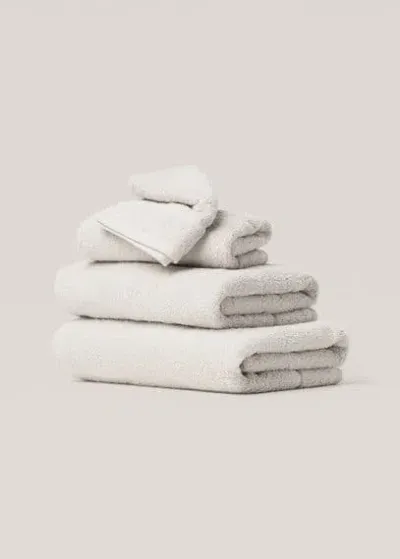 Mango Home - Drap Bain Coton 500 G/m² 90x150 Cm Gris - 90x150cm - Home In White