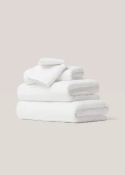 Mango Home - Drap Bain Coton 500 G/m² 90x150 Cm Blanc - 90x150cm - Home In White