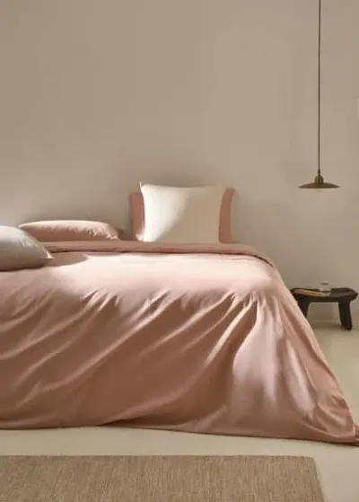 Mango Home - Housse De Couette Coton 180 Fils Lit 90 Cm Rose - Lit 90 Cm - Home In Neutral