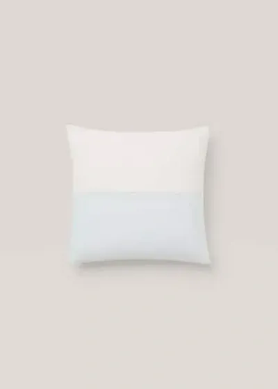 Mango Home Cushion Case Aqua Green In White