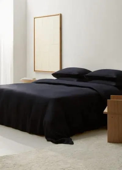 Mango Home Duvet Cover Dark Navy In Black