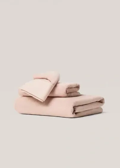 Mango Home Textured Cotton Bath Towel Pink