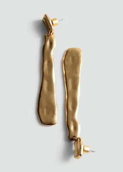 Mango Irregular Long Earrings Gold