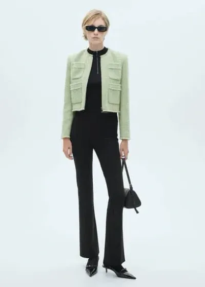 Mango Veste In Vert Pastel