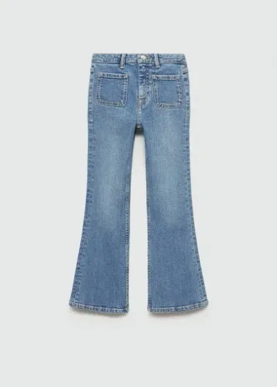 Mango Kids' Jean Flare In Bleu Moyen