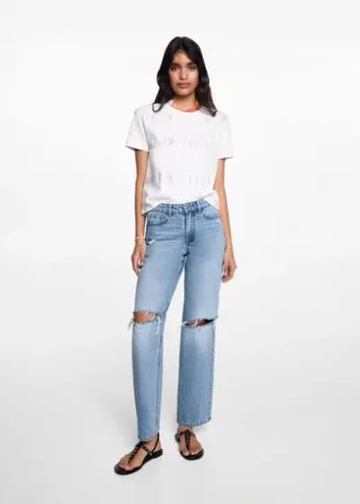 Mango Kids' Jeans In Bleu Moyen