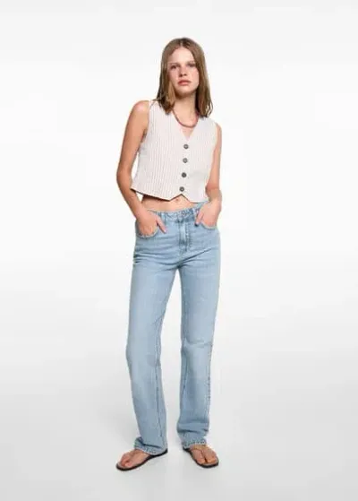 Mango Kids' Jeans In Bleu Moyen