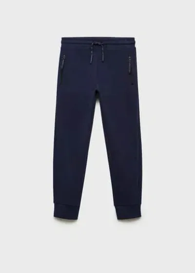 Mango Kids' Joggers With Zip Pockets Dark Navy