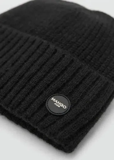 Mango Kids' Knit Beanie Black