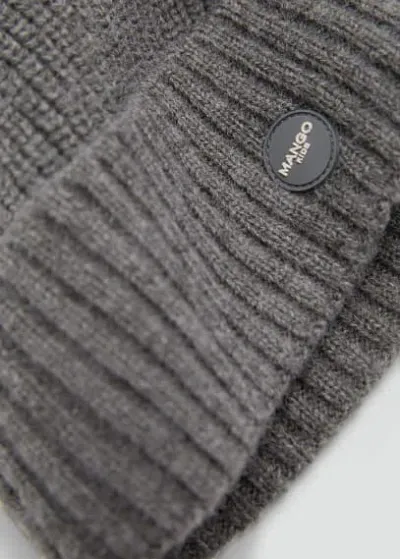 Mango Kids' Knit Beanie Grey