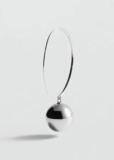 Mango Long Pendant Earrings Silver