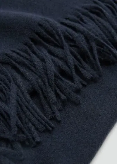 Mango Man Scarf Dark Navy