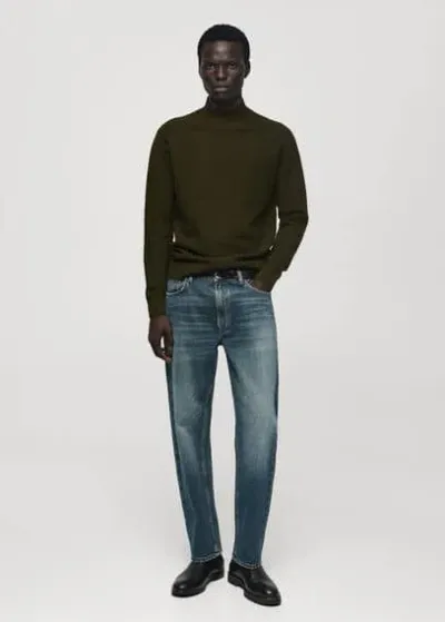 Mango Man Sweater Khaki