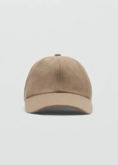 Mango Man Wool-blend Cap Medium Brown