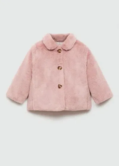 Mango Kids' Manteau In Pink