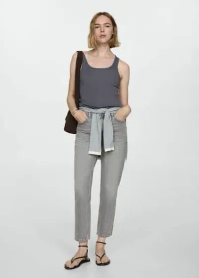 Mango Mom2000 High-rise Jeans Denim Grey