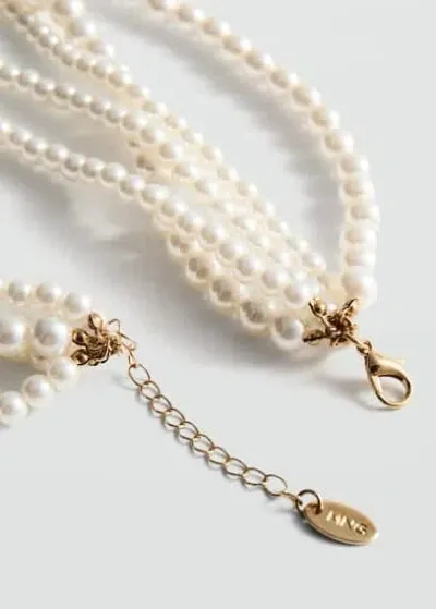 Mango Multiple-strand Pearl Necklace White In Blanc