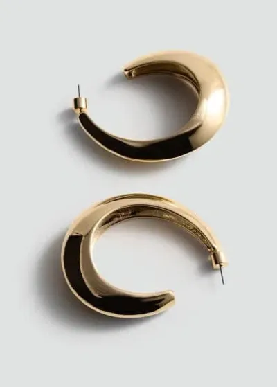 Mango Oval Hoop Earrings Gold