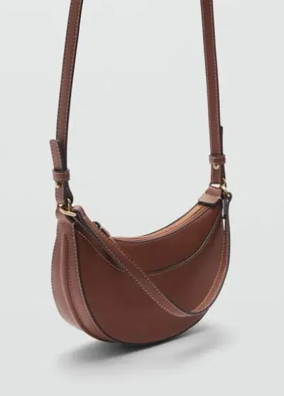 Mango Oval Shoulder Bag Leather