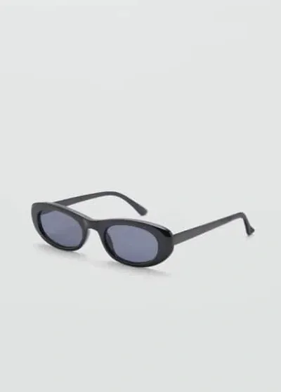 Mango Oval Sunglasses Black