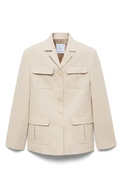 Mango Patrizia Jacket In Beige